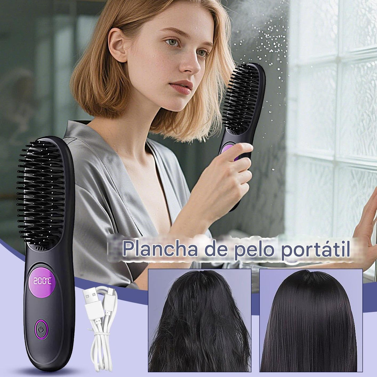 Cepillo Alisador Portátil (2 Colores) - additional image 2